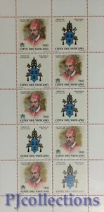 3904 - VATIKAN 1999 DIE PÄPSTE UND DIE HEILIGEN JAHRE FULL SHEET 5 STAMPS MNH - Bild 1 von 1