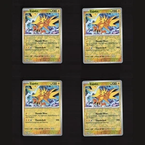Zapdos 065/167 JUEGO x4 SV Twilight Masquerade Holograma Inverso Tarjeta Pokémon Rara - Imagen 1 de 6