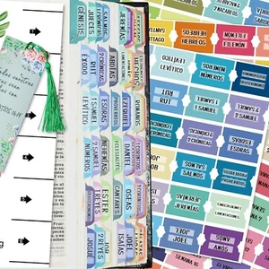 Bible Journaling Supplies-122 Pcs,Spanish Catholic Bible Index Tabs New&Old Test - Picture 1 of 6