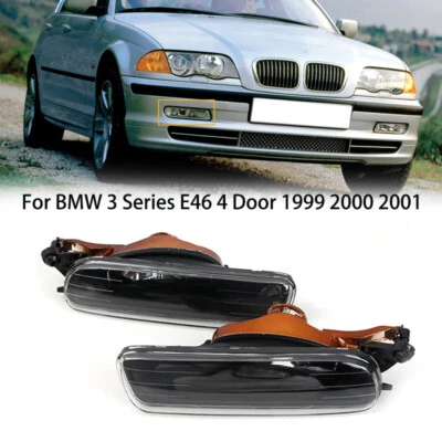 For BMW E46 323i 1999-2001 Pair Fog Light Front Bumper Fog Lamp Without Bulbs — 第 1/4 张图片