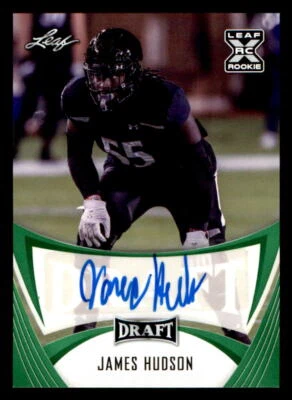 2021 Leaf Draft AUTO Green #BAJH4 James Hudson (ref 225229) - Image 1 of 2