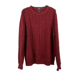 Vintage 90s Dockers Red Ribbed Cosby Sweater Mens Large - Picture 1 of 4