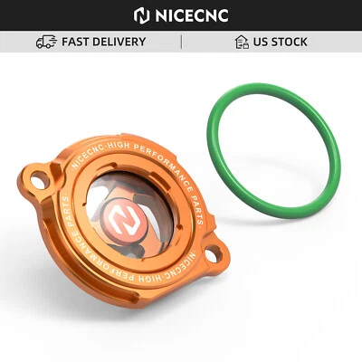 Tampa de filtro de óleo transparente CNC para KTM 400 SX EXC MXC 2001-2002 450 XC 2007-2009 - Imagem 1 de 4