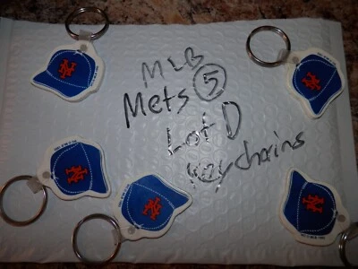 New York Mets Key chain lot (5)  NEW VTG 1993 90's rubber keychain Lot D - Image 1 of 4