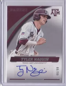2015 Panini Collegiate Texas A&M Autograph Silver Tyler Naquin /99 Auto Flat S/H - Picture 1 of 4