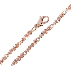 Pulsera pepita de oro rosa 14k 7,5" 3,8 mm 10 gramos - Imagen 1 de 4