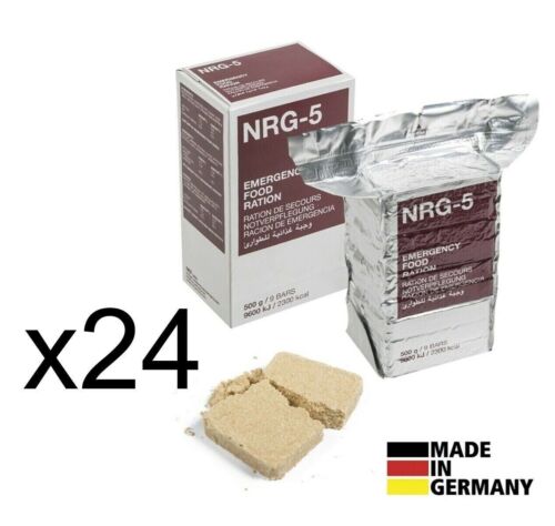 x24 Pack NOTRATION NRG-5 Notverpflegung BW Notnahrung Armee Notreserve Outdoor