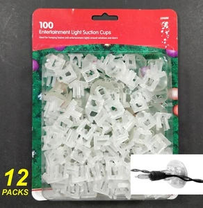 1200 Pack Suction Cap Light Clips for Christmas Fairy Lights Hanging in Windows - Picture 1 of 4