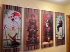 Disney Rides Haunted Mansion Stretching Portraits Wall Hangings Set of 4