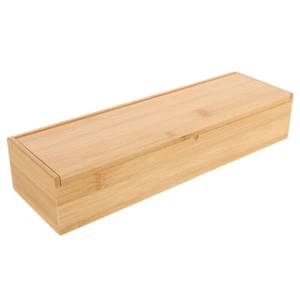 Bamboo Chopstick Box Multi-purpose Storage Cutlery Utensil Organizer Travel - Picture 1 of 12