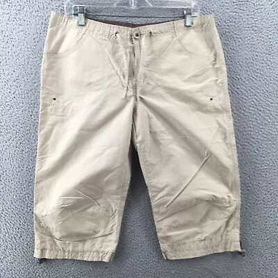 Columbia Utility Shorts Womens M (actual 35x17) Beige Cotton Blend Mid Rise Zip - Image 1 of 4