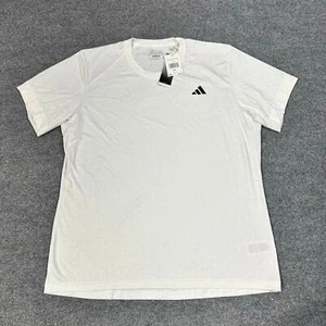 Adidas Tennis FreeLift White Short Sleeve Crewneck Athletic Tee Men’s 2XL NWT - Picture 1 of 9