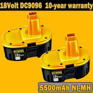2PACK 18V For Dewalt 18 VOLT 5.5Ah DC9096 DC9098 NiMh Battery DC9099 Replacement - Picture 1 of 12