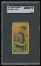 1914 Coupon Cigarettes (T213) Johnny Evers SGC Authentic - Nice Centering! HOF