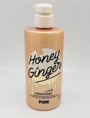Pink Body Lotion Scented Honey Ginger Moisturizing Cream Skin Care New 14 Oz - Image 1 of 2