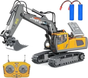 Remote Control Excavator Toy 11 Channel 2.4Ghz RC Construction Vehicles with Met - Picture 1 of 9