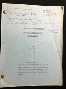 OHARA United States TREASURY TV SCRIPT - Picture 1 of 5