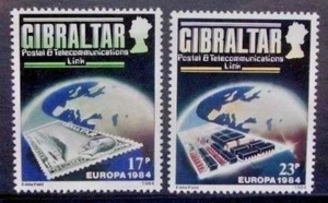 GIBRALTAR 1984 Europa Telecommunications. Set of 2. Mint Never Hinged. SG504/505 - Picture 1 of 1