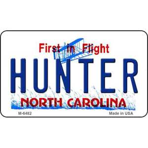 Hunter North Carolina State License Plate Tag Magnet M-6482