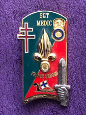 Légion étrangère : ancien insigne de promotion de la 13eme DBLE - " SGT MEDIC "