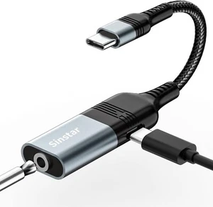 Sinstar USB C to 3.5mm Audio Headphone Jack USB C PD 3.0 Fast Charger Adapter  - Picture 1 of 8