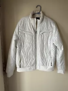 Stone Falcon Quilted Puffer Jacket, Full Zip, White, Large - Picture 1 of 13