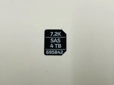 20PCS 695842-001 695510-B21 Fit HP 4TB SAS  7.2K 6GB 3.5 disk shelf head label - Image 1 of 2