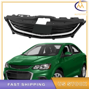 Matte Black Chrome For 2017-2020 Chevy Sonic Front Upper Grille Grill 94538130 - Picture 1 of 12