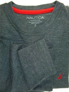 Nautica Men's Sleepwear Grey Long Sleeve Shirt Size S - Picture 1 of 1
