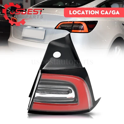 3 Pin LED Outer Tail Lights Passenger Right Side For 2017-2020 Tesla Model 3 - Image 1 of 4