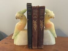 MCM Vintage marble bird~bookends 6” tall