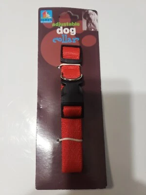 Collar de perro ajustable Duke's pequeño a mediano mascotas cuello rojo tamaño hasta 18" nuevo  Foto 1 de 2