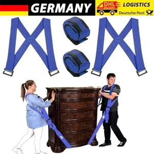 Umzug Tragegurte Hebe Umzugsgurt Kreuztragegurt Schulter Tragehilfe Transport x2 - Bild 1 von 12