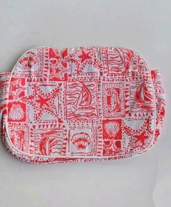 New Lilly Pulitzer Bermuda Bag Cover Reversible Purse Cover  Mizner Red Seaside - Picture 1 of 5