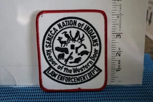 tribal indian police patch SENECA NATION POLICE NEW YORK RED BORDERS - Bild 1 von 1