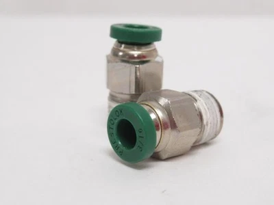 192134 New-No Box; Parker W68PLP-3-2 Lot-2 Brass Connectors; 3/16" PTC x 1/8MNPT - Image 1 of 4