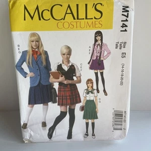 McCalls Pattern M7141 Sz 14-22 School Girl Uniform Anime Costume Theater Cosplay - Picture 1 of 4