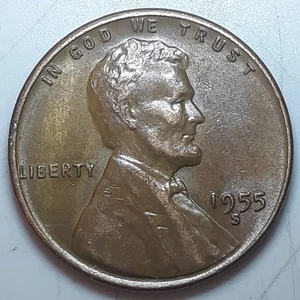 1955 S Lincoln Wheat Cent DDO-001 Doubled Eyelid, 1 And 9 Error Penny - Picture 1 of 4