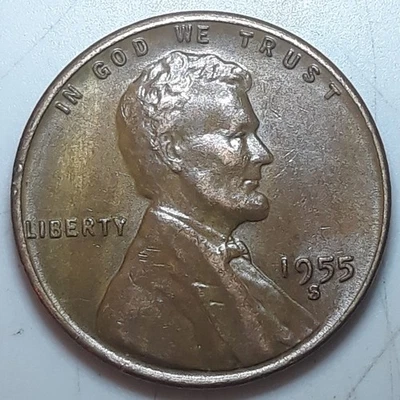 1955 S Lincoln Wheat Cent DDO-001 Doubled Eyelid, 1 And 9 Error Penny - Image 1 of 4