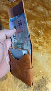 The By-Tor handgefertigte Ledergeldbörse EDC Brieftasche Cortez natürliche Narben - Bild 1 von 8