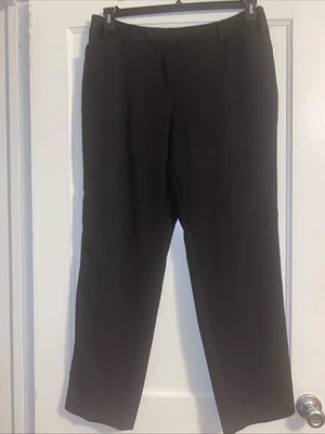 Cato Womens 16W Dress Pants Slacks Black Trousers Pockets Zip  Stretch 38x32 - Image 1 of 4