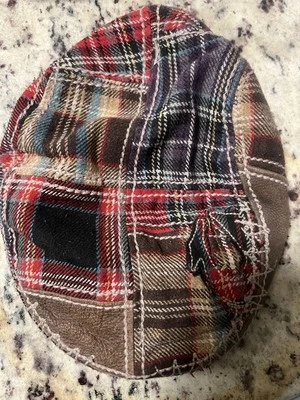 True Religion 帽子 罕见报童 拼布 格子 仿旧 缝合 Budda — 第 1/4 张图片