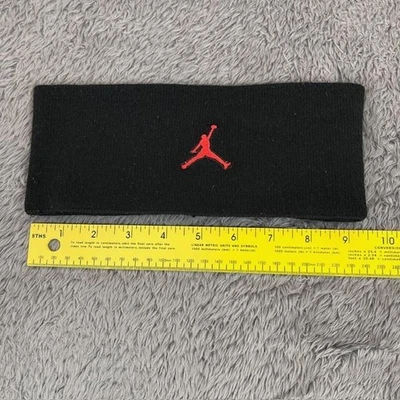 Jordan Hat Headband Mens One Size Black Red Knit Reversible Jumpman Ear Warmer - Image 1 of 4