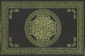 Celtic Circle Tapestry-Bedspread-Wall Hanging-Green, Black Green, - Picture 1 of 1