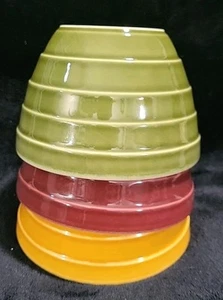 ๐ Crate and Barrel Retired Parker Set Of 3 Ribbed Beehive Bowls - Picture 1 of 9