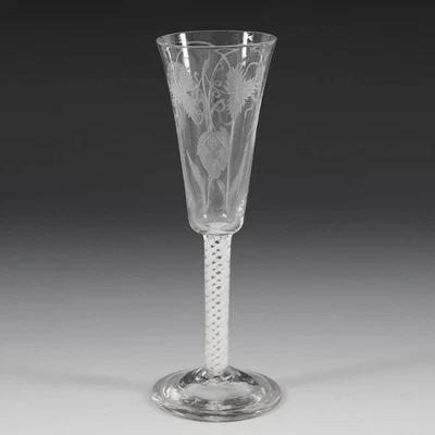 Georgian Ale Glass with Opaque Twist Stem c1760 - Image 1 of 4