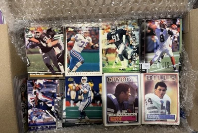 Football Sports Card Lot 2000+ (10lbs) Bulk: NFL Panini, Topps Upper Deck Stars - Image 1 of 4