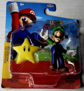 Super Mario World of Nintendo 2.5 Inch Figure | Luigi with Super Star - Picture 1 of 6