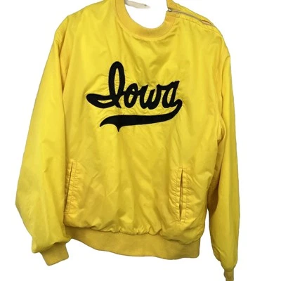 Pullover cortavientos vintage Iowa Hawkeyes unisex talla mediana negro años 80-90 Foto 1 de 4