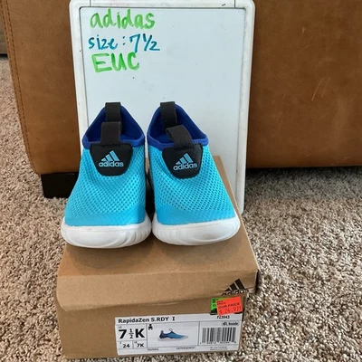 Tênis Adidas Rapidzen azul água infantil tamanho 7,5 - Imagem 1 de 4